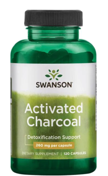 Swanson Activated Charcoal (Активированный уголь) 260 мг 120 капсул