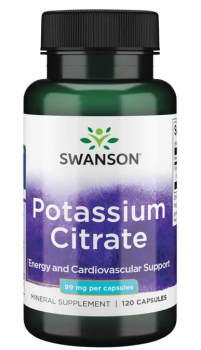 Swanson Potassium Citrate (Цитрат Калия) 99 мг 120 капсул