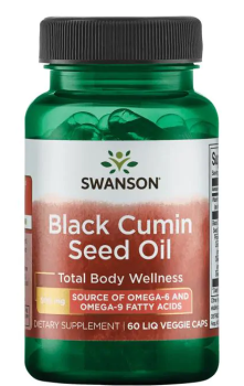 Swanson Black Cumin Seed Oil (Масло семян черного тмина) 500 мг 60 капсул с жидкостью