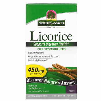 Nature's Answer Licorice (Cолодка) 450 мг 90 вег. капсул