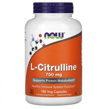NOW L-Citrulline (L-Цитрулин) 750 мг 180 капсул