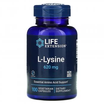 Life Extension L-Lysine (L-лизин) 620 мг 100 капсул, срок годности  01/2024