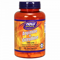 NOW Arginine & Citrulline 500/250 120 капсул