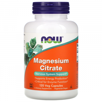 NOW Magnesium Citrate (Цитрат магния) 120 капсул