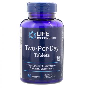 Life Extension,Витамины Two-Per-Day, 60 таблеток