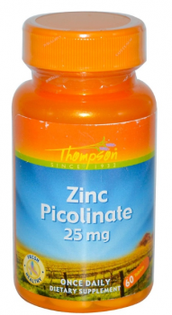 Thompson  Zinc Picolinate (Пиколинат цинка) 25 мг 60 таблеток