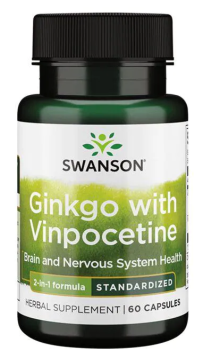 Swanson Ginkgo with Vinpocetine Standardized (Гинкго с винпоцетином  Стандартизированный) 60 капсул