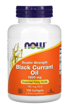 NOW Black Currant Oil (Масло черной смородины) 1000 мг 100 гелевых капсул