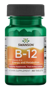 Swanson Vitamin B12 Methylcobalamin (витамин B-12 Метилкобаламин) 5000 мкг 60 таблеток, срок годности 05/2024