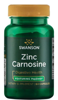 Swanson Zinc Carnosine (цинк-карнозин - с участием PepZinGI) 60 капсул