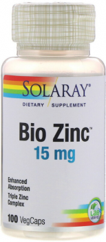 Solaray Bio Zinc (Био Цинк) 15 мг 100 капсул