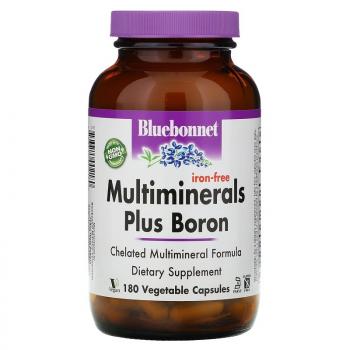 Bluebonnet Nutrition Multiminerals Plus Boron Iron-Free (Мультиминералы с бором без железа) 180 капсул