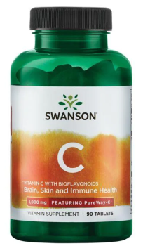 Swanson Vitamin C with Bioflavonoids - Featuring Pureway-C (витамин С с биофлавоноидами — с PureWay-C) 1000 мг 90 таблеток