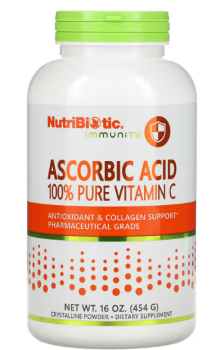 NutriBiotic Immunity Ascorbic Acid (аскорбиновая кислота 100% чистый витамин C) 454 г