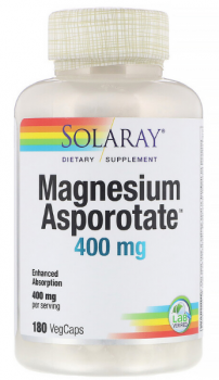 Solaray Magnesium Asporotate (Аспартат магния) 400 мг 180 капсул