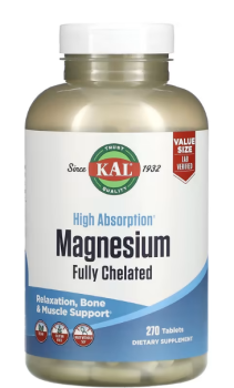 KAL High Absorption Magnesium Fully Chelated (Магний с высокой абсорбцией полностью хелатный) 270 таблеток