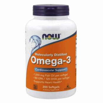 NOW Omega-3 1000 мг 200 капсул