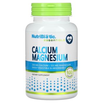 NutriBiotic Essentials Calcium Magnesium (Кальций и Магний) 100 капсул