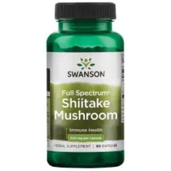 Swanson Full Spectrum Shiitake Mushroom (Гриб шиитаке полного спектра) 500 мг 60 капсул