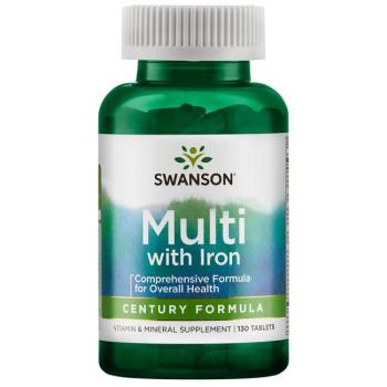 Swanson Multi whith Iron Century Formula (Мультивитамины с железом) 130 таблеток