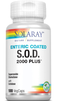 Solaray SOD Superoxide Dismutase 2000 Plus Antioxidant Blend Plus (супероксиддисмутаза и каталаза) 400 мг 100 капсул