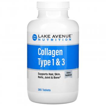 Lake Avenue Nutrition Hydrolyzed Collagen Type 1 & 3 (гидролизованный коллаген 1 и 3 типов) 1,000 мг 365 таблеток