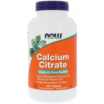 NOW Calcium Citrate  (Цитрат кальция) 250 таблеток