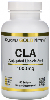 California Gold Nutrition CLA Clarinol (конъюгированная линолевая кислота) 1000 мг 90 капсул