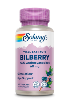 Solaray Bilberry Berry Extract (Экстракт черники) 60 мг 60 капсул