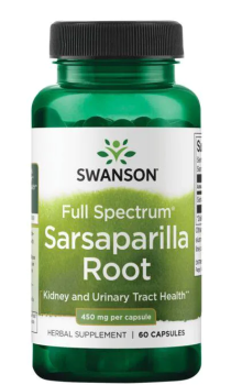 Swanson Full Spectrum Sarsaparilla Root (корень сарсапарели полного спектра) 450 мг 60 капсул