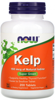 NOW Kelp (Келп) 150 мкг 200 таблеток