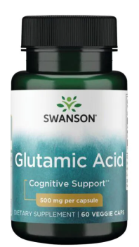 Swanson Glutamic Acid (Глутаминовая кислота) 500 мг 60 капсул