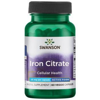 Swanson Iron Citrate (цитрат железа) 25 мг 60 вег капсул