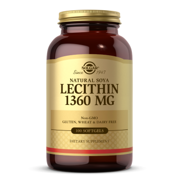 Solgar Natural Soya Lecithin (Лецитин из натуральной сои) 1360 мг 100 капсул.