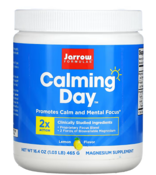 Jarrow Formulas Calming Day Magnesium Supplement (Способствует спокойствию и концентрации внимания) лимон 465 г