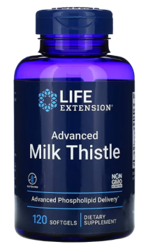 Life Extension Advanced Milk Thistle (Расторопша пятнистая улучшенная) 120 мягких желатиновых капсул