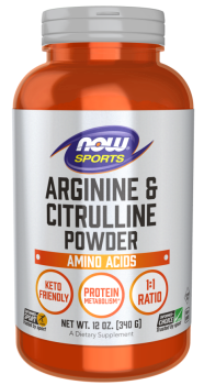 NOW Arginine & Citrulline Powder (Аргинин и цитруллин в порошке) 340 г, 05/24