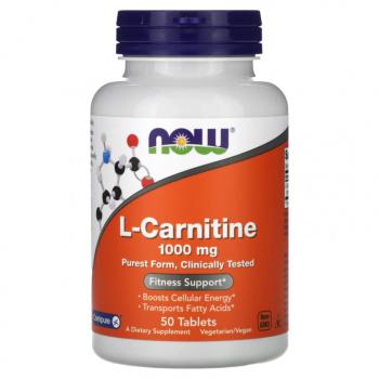 NOW L-Carnitine Tartrate 1000 мг 50 таблеток