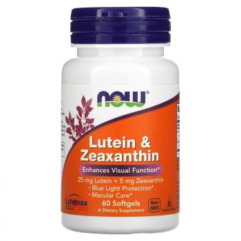 NOW Lutein & Zeaxanthin (лютеин и зеаксантин) 60 капсул