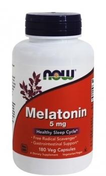 NOW Melatonin (Мелатонин) 5 мг 180 вег. капсул