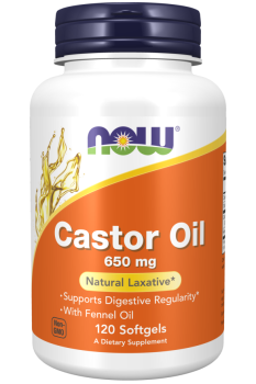NOW Castor Oil (Касторовое масло) 650 мг 120 гелевых капсул