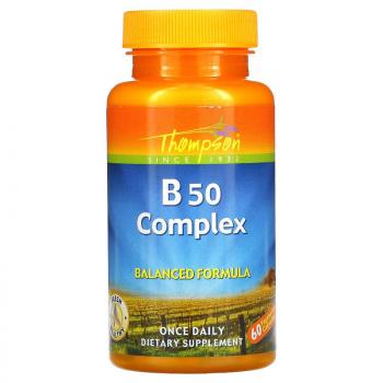 Thompson B50 Complex (комплекс витаминов группы В) 60 вегетарианских капсул