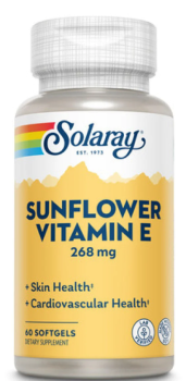 Solaray Sunflower Vitamin E (Витамин Е из подсолнечника) 268 мг (400 МЕ) 60 гелевых капсул