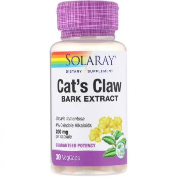 Solaray Cat's Claw Bark Extract 200 мг 30 капсул
