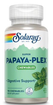 Solaray Super Papaya-Plex™ Свежая мята 90 жевательных таблеток