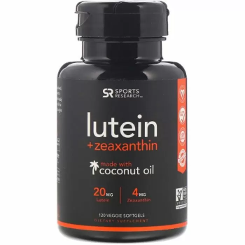Sports Research Lutein + Zeaxanthin (лютеин и зеаксантин с кокосовым маслом) 120 капсул