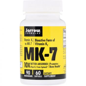 Jarrow Formulas MK-7 (витамин K2 в форме MK-7) 90 мкг 60 капсул