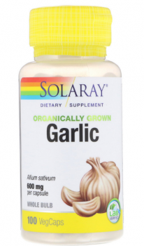 Solaray Garlic (Органически выращенный чеснок) 600 мг 100 капсул