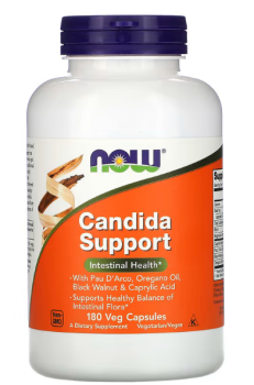 NOW Candida Support (Поддержка кишечника) 180 вег капсул