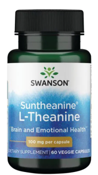 Swanson Suntheanine L-Theanine (L-теанин) 100 мг 60 вег капсул, 06/24